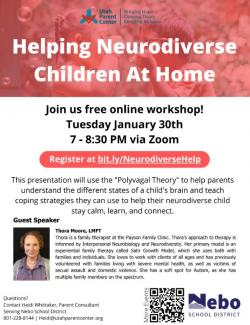 Workshop for Helping Neurodiverse Children at Home